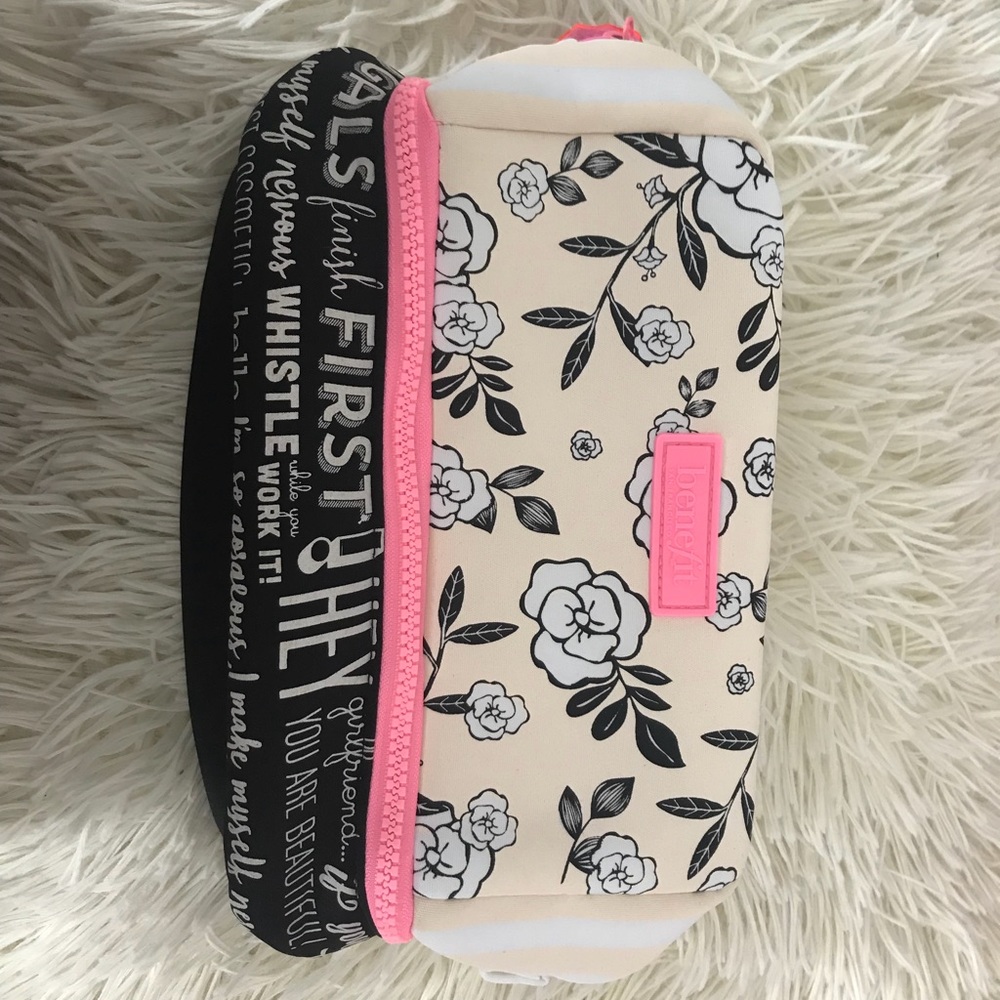 Benefit makeup bag with two compartments